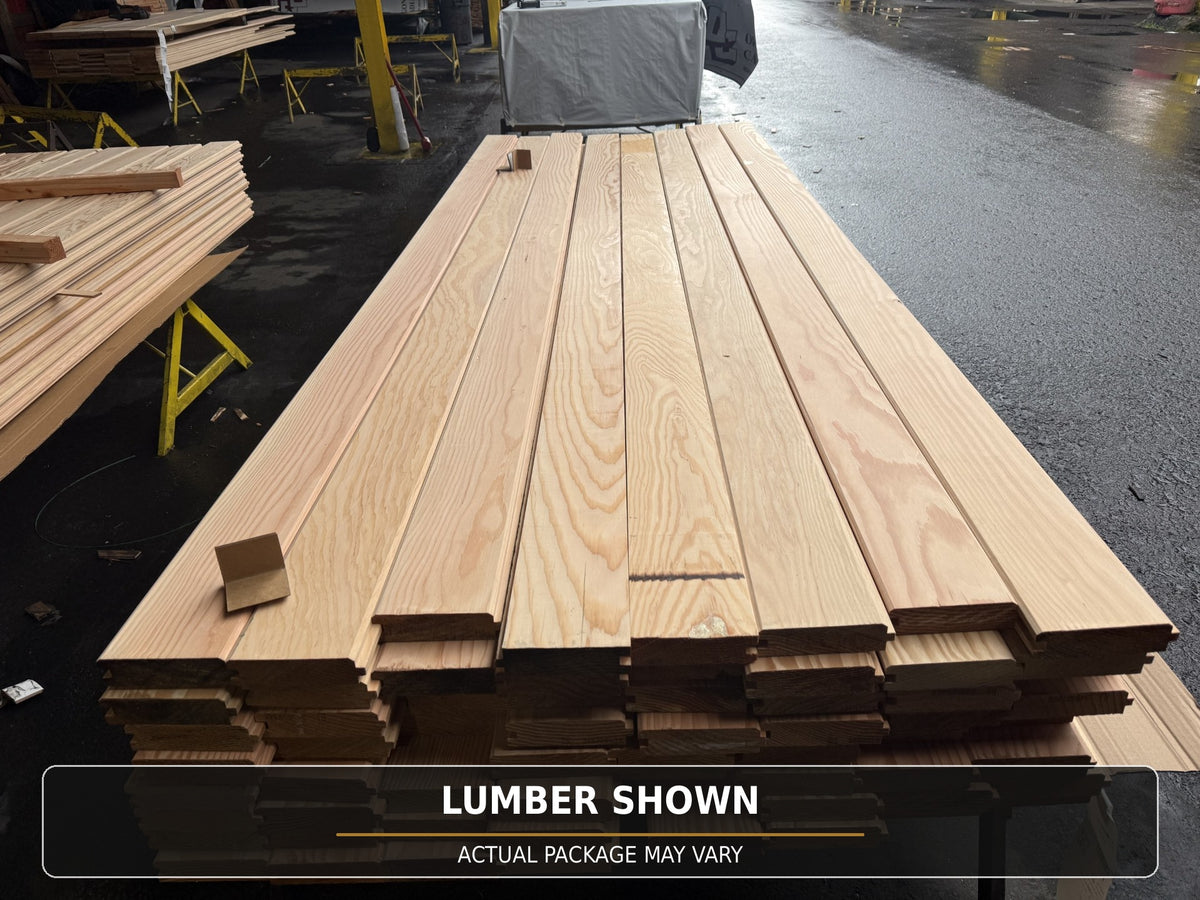 2x6 Douglas Fir D&BTR MIXED GRAIN WC200 - V Groove Smooth Roof Decking   1024'/LF   SLN1057-C522030